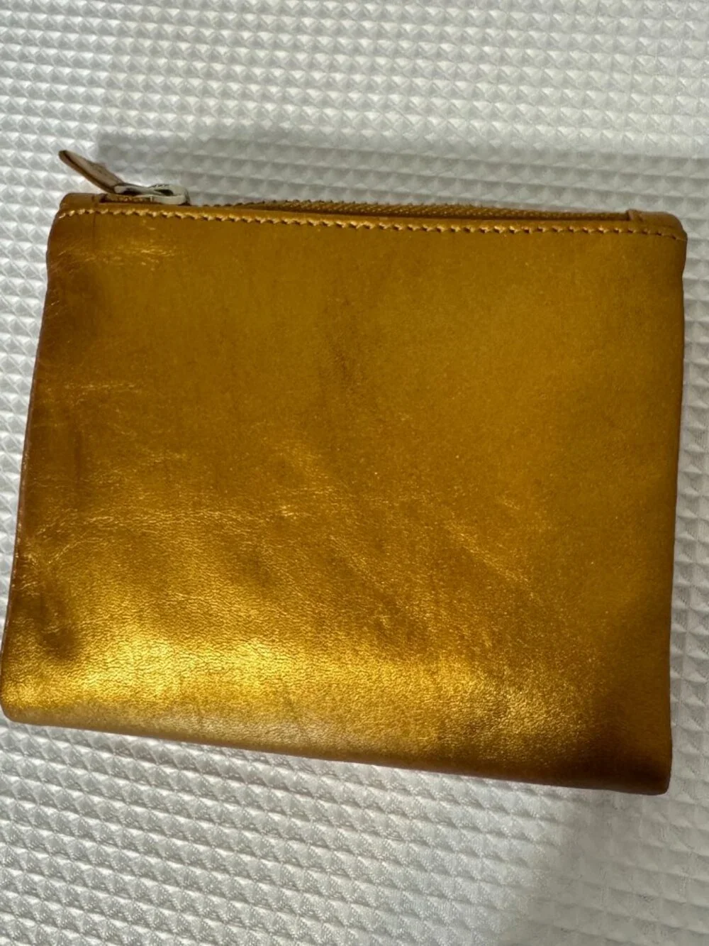 LATICO NWOT Orange Gold Leather Wallet
